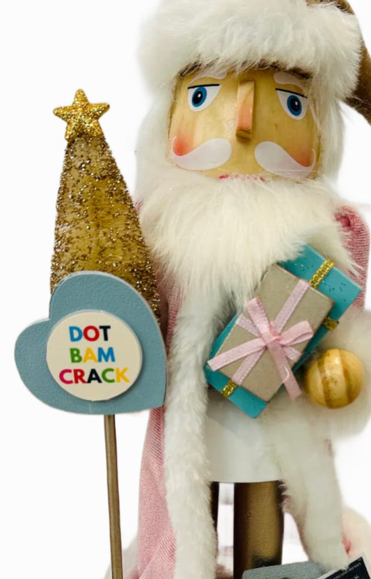 The Santa Mahj Blue Dot Bam Crack - Small Nutcracker