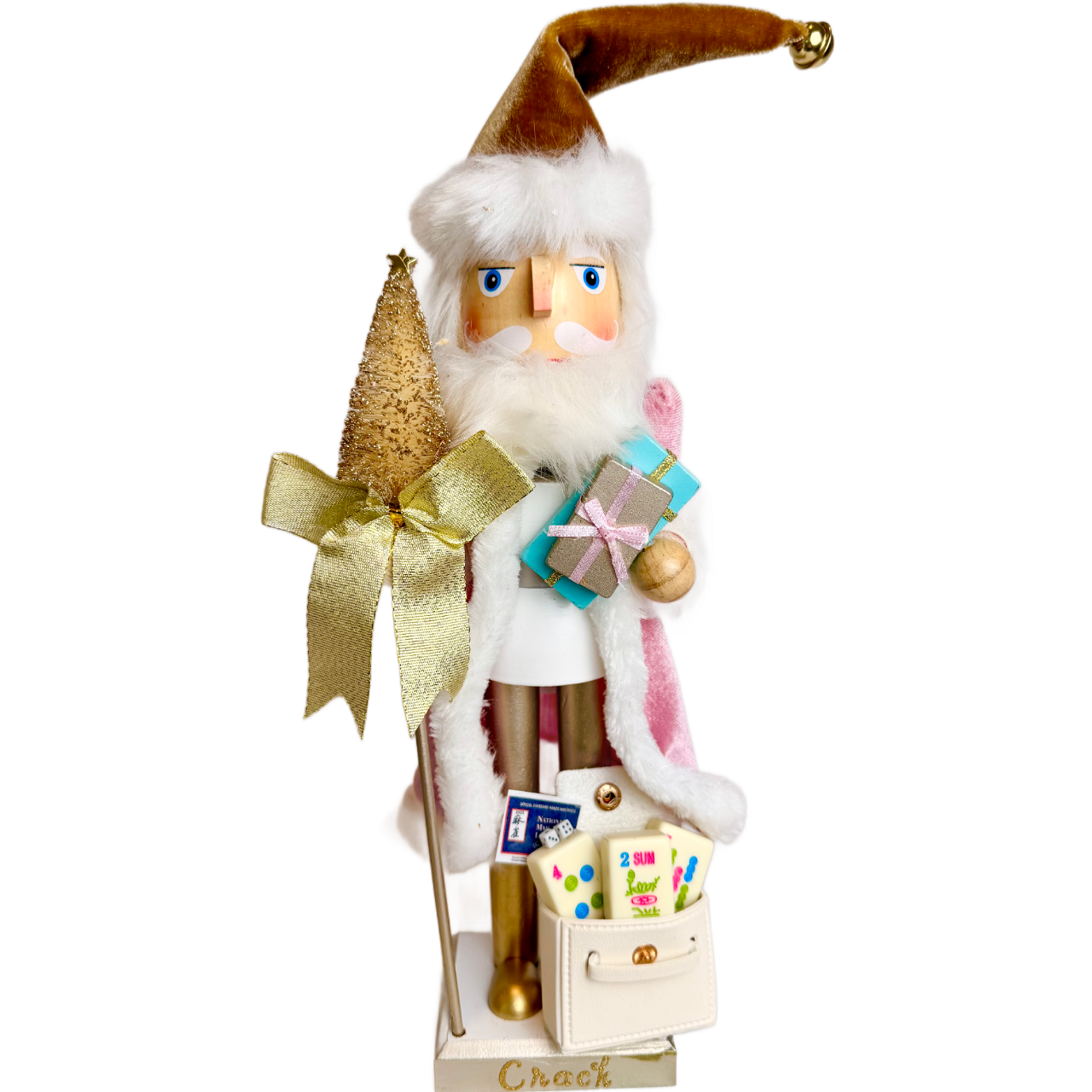 The Santa Mahj White Crack - Small Nutcracker
