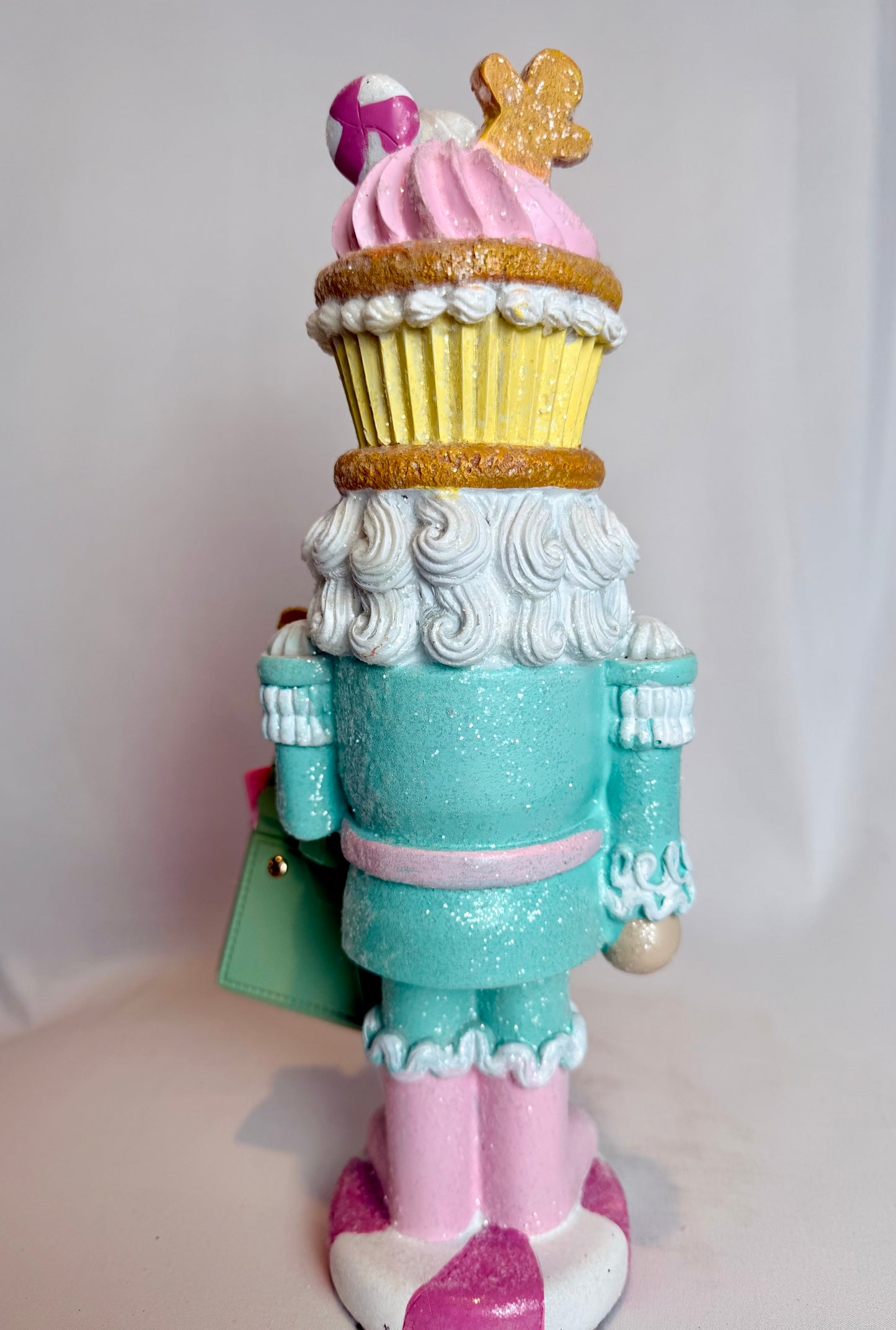 The Mahjongg Cupcake Mint Green I Santa - Small Nutcracker
