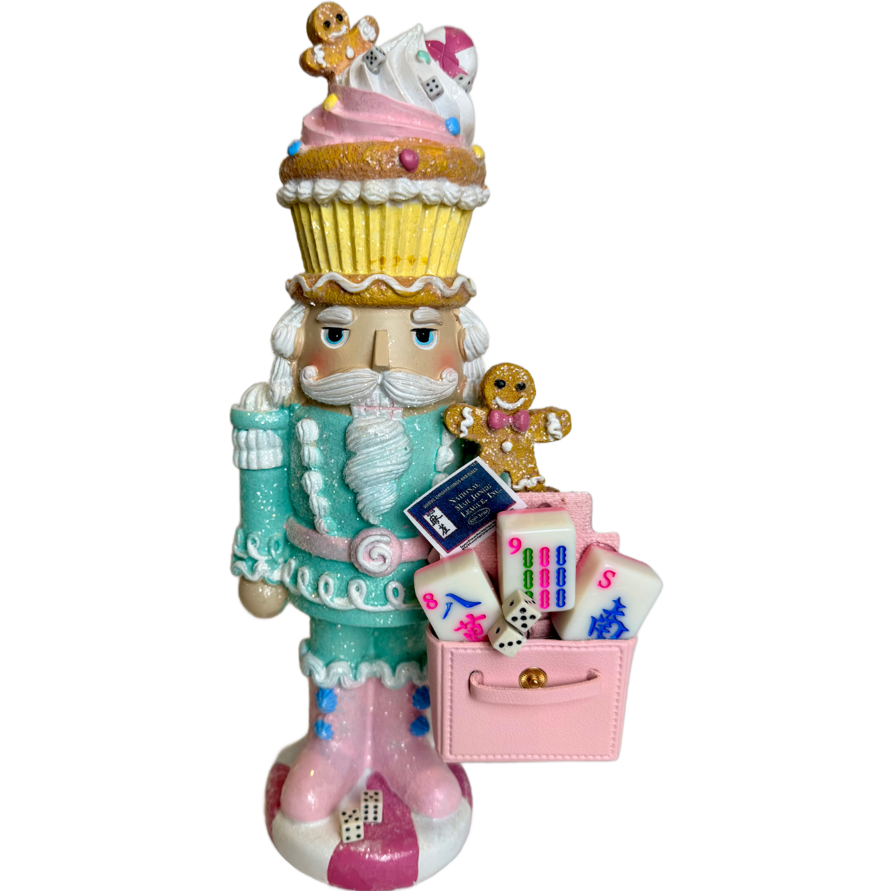 The Mahjongg Cupcake Pink Santa - Small Nutcracker