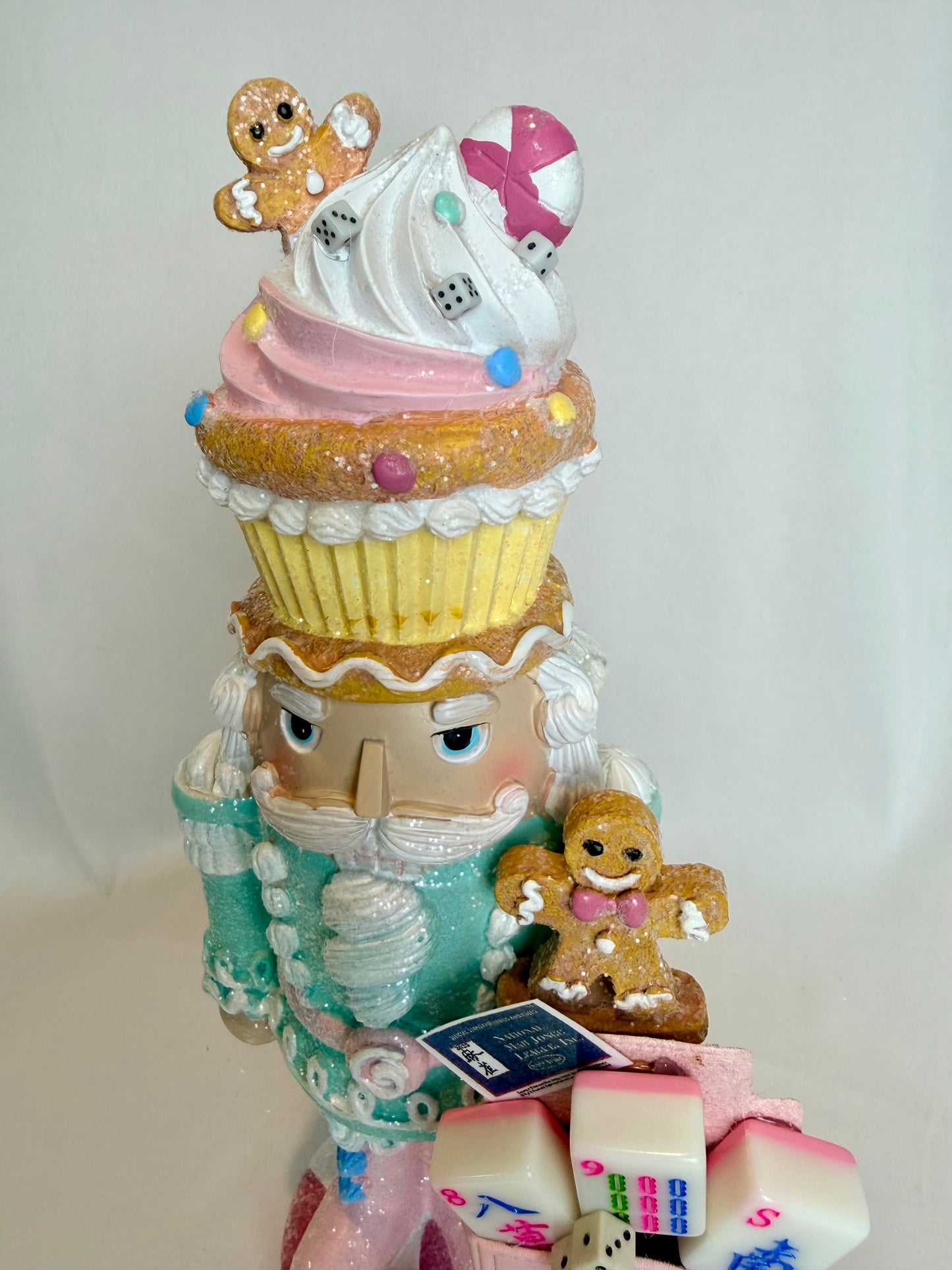 The Mahjongg Cupcake Pink Santa - Small Nutcracker