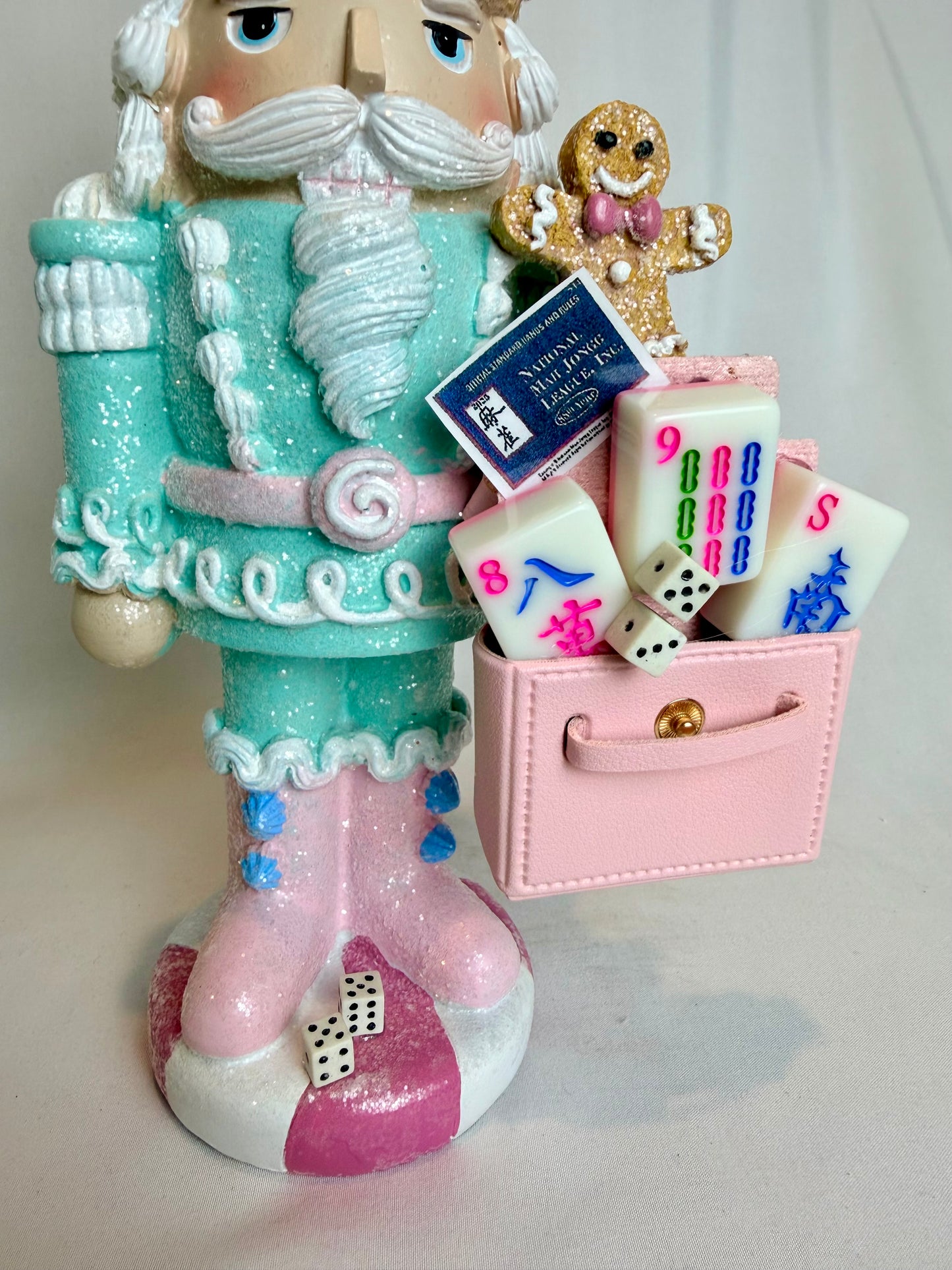 The Mahjongg Cupcake Pink Santa - Small Nutcracker