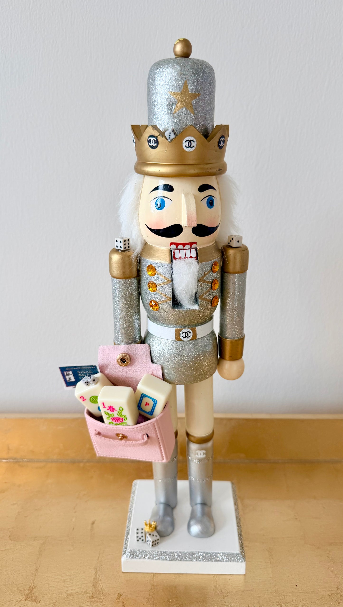 The Mahjong Knight Silver – Small Nutcracker