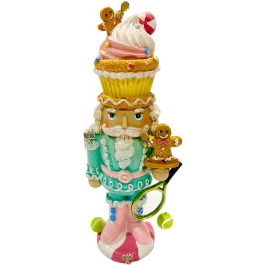 The Tennis Cupcake Santa - Small Nutcracker