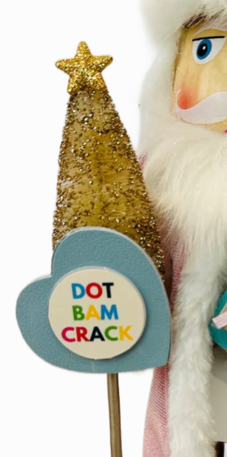 The Santa Mahj Blue Dot Bam Crack - Small Nutcracker