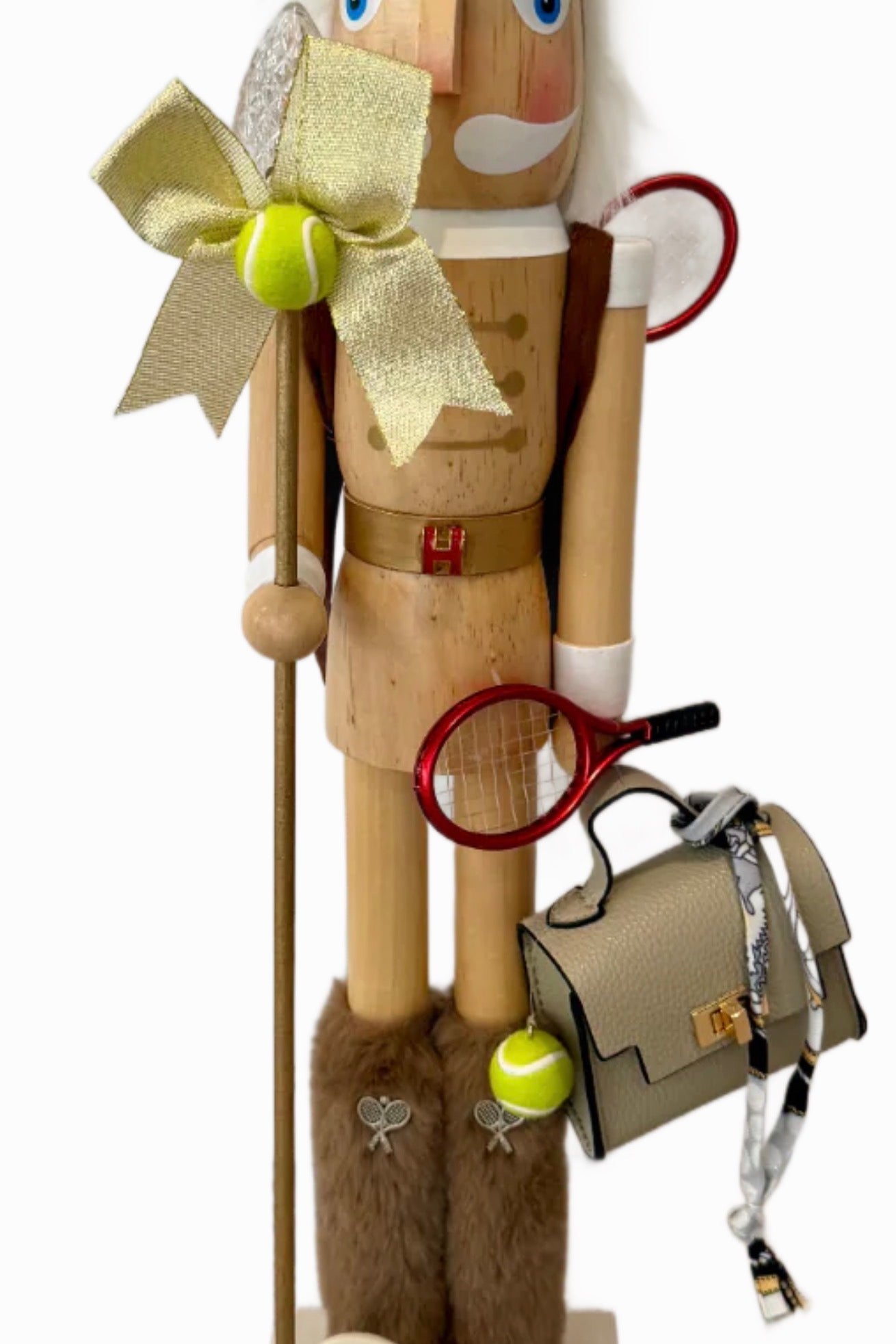 The Tennis Fashionista Woodsman - Small Nutcracker