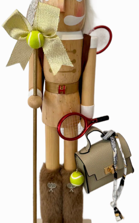 The Tennis Fashionista Woodsman - Small Nutcracker