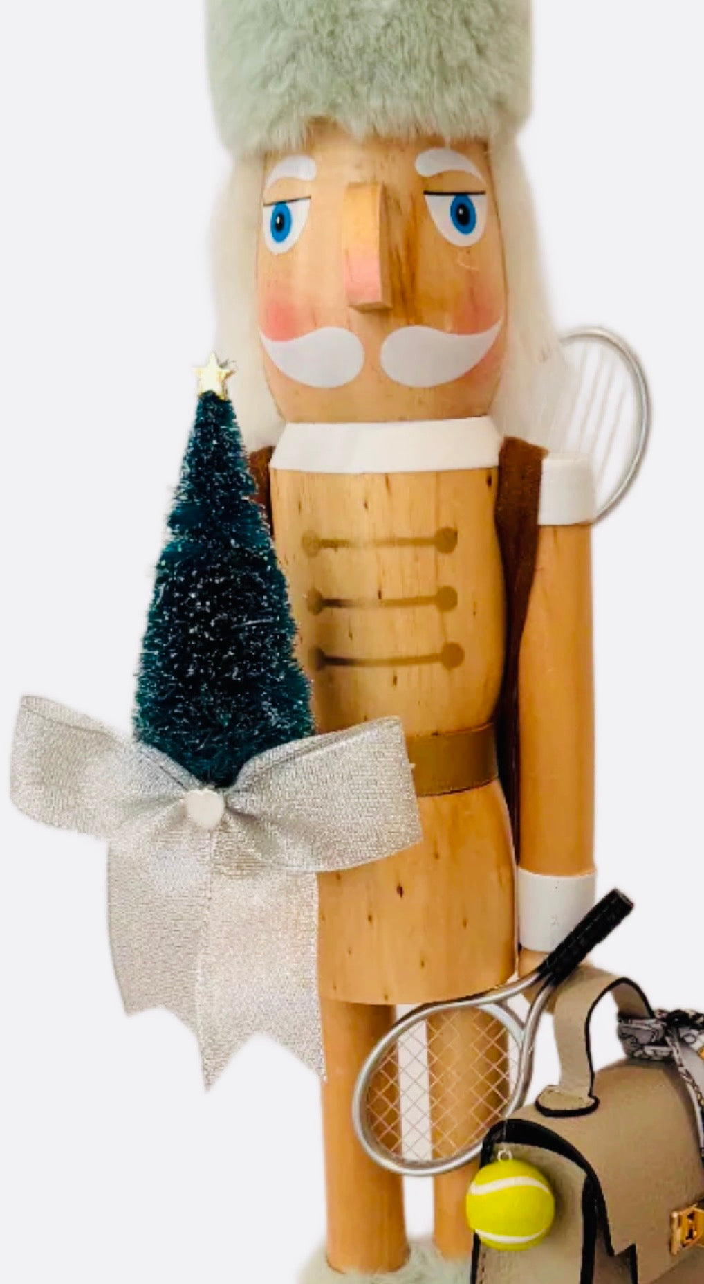 The Tennis Fashionista Woodsman II- Small Nutcracker