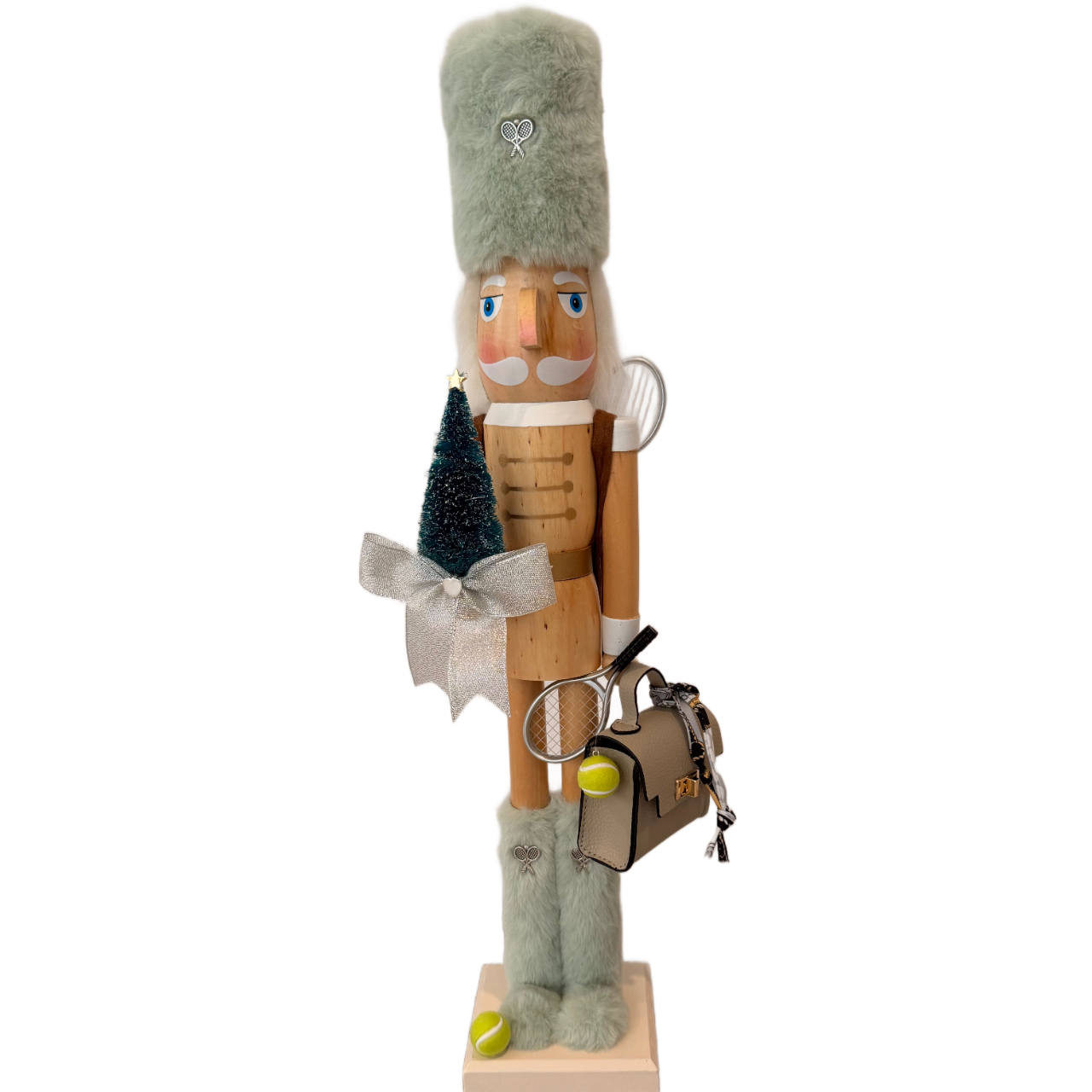 The Tennis Fashionista Woodsman II- Small Nutcracker
