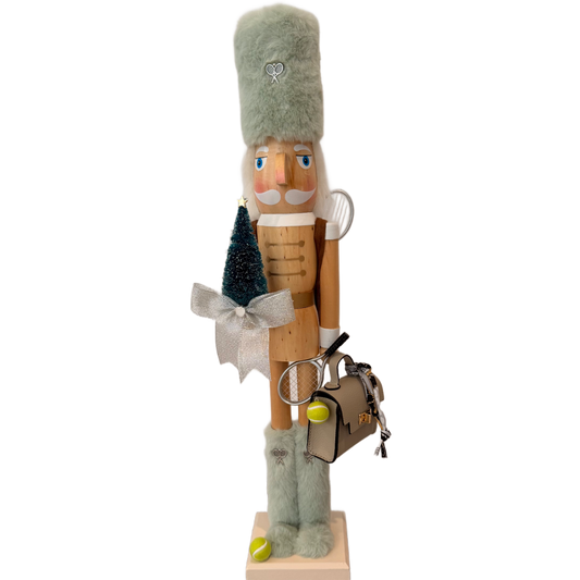The Tennis Fashionista Woodsman II- Small Nutcracker