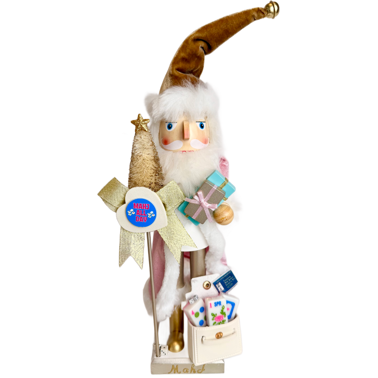 The Santa Mahj White Mahj All Day - Small Nutcracker